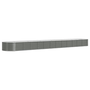 vidaXL Carré potager en acier galvanisé 512x80x36 cm Gris