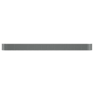 vidaXL Carré potager en acier galvanisé 512x80x36 cm Gris