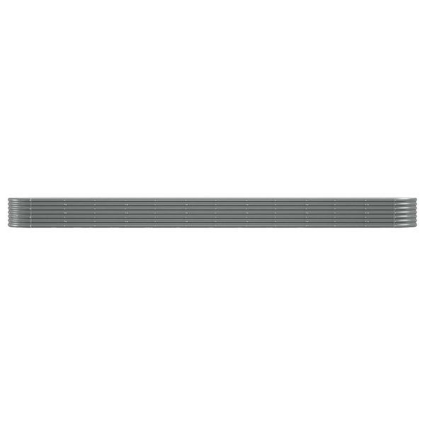 vidaXL Carré potager en acier galvanisé 512x80x36 cm Gris