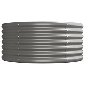 vidaXL Carré potager en acier galvanisé 512x80x36 cm Gris