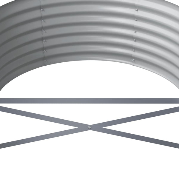 vidaXL Carré potager en acier galvanisé 512x80x36 cm Gris