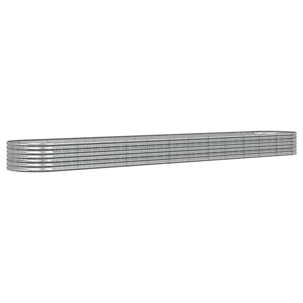 Verzinktes Stahl Hochbeet, 512x80x36cm, Silber