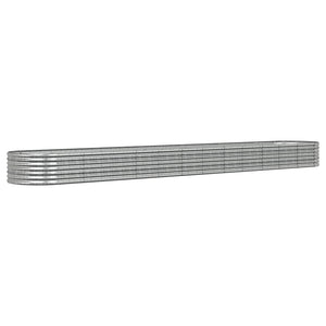 Verzinktes Stahl Hochbeet, 512x80x36cm, Silber