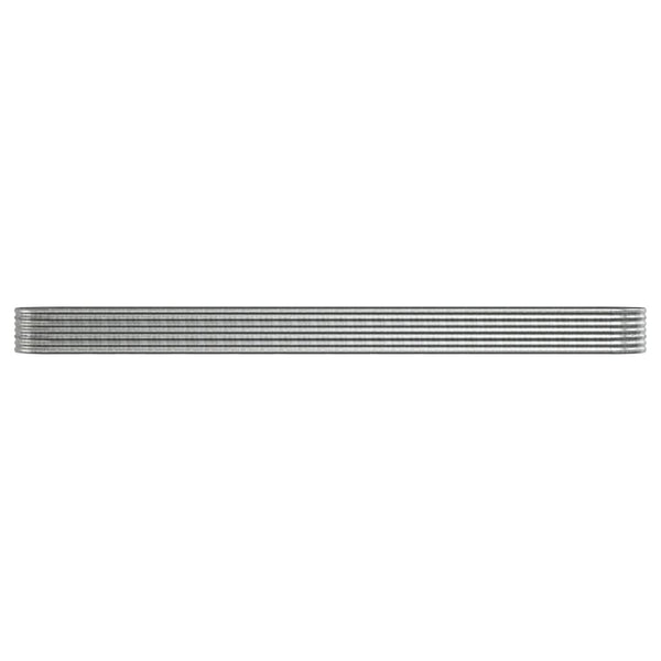 Verzinktes Stahl Hochbeet, 512x80x36cm, Silber