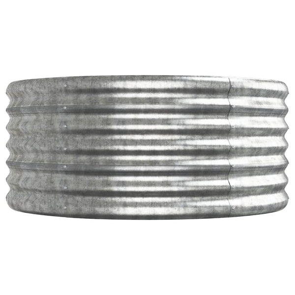Verzinktes Stahl Hochbeet, 512x80x36cm, Silber
