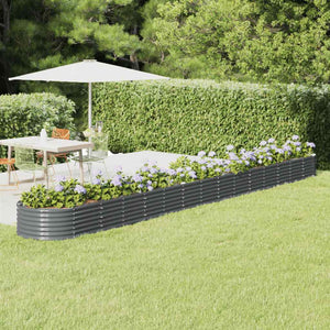 Verzinktes Stahl Hochbeet Anthrazit 620x80x36 cm