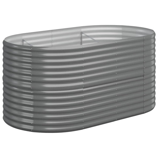vidaXL Jardinière surélevée en acier galvanisé 152x80x68 cm Gris