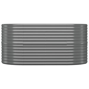 vidaXL Jardinière surélevée en acier galvanisé 152x80x68 cm Gris