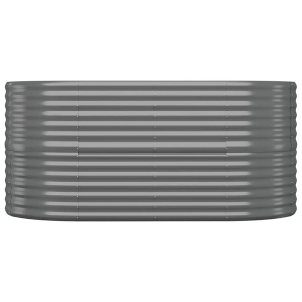 vidaXL Jardinière surélevée en acier galvanisé 152x80x68 cm Gris
