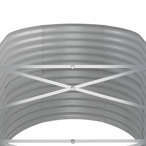vidaXL Jardinière surélevée en acier galvanisé 152x80x68 cm Gris