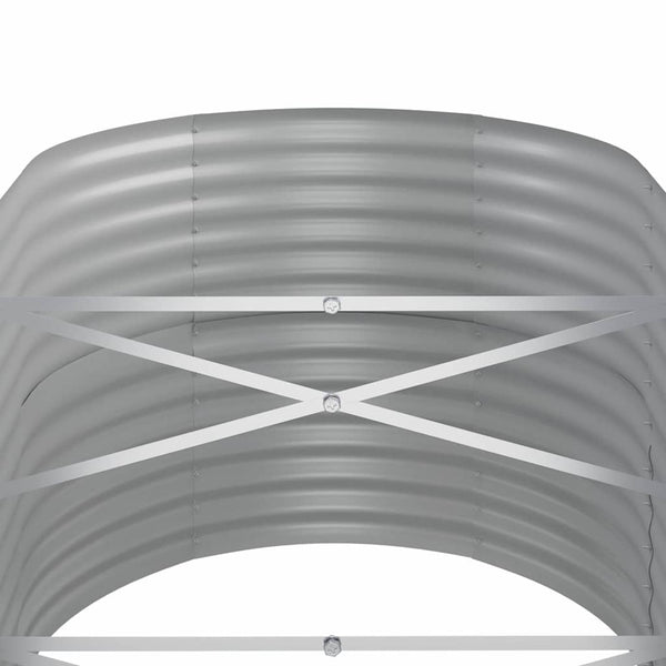 vidaXL Jardinière surélevée en acier galvanisé 152x80x68 cm Gris