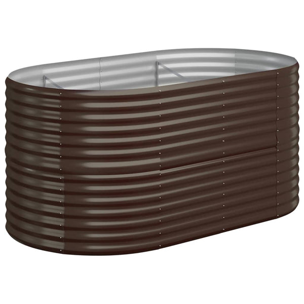 Verzinktes Stahl Hochbeet Braun 152x80x68cm