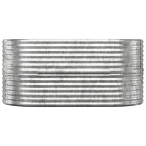 vidaXL Carré potager en acier galvanisé 152x80x68 cm argenté