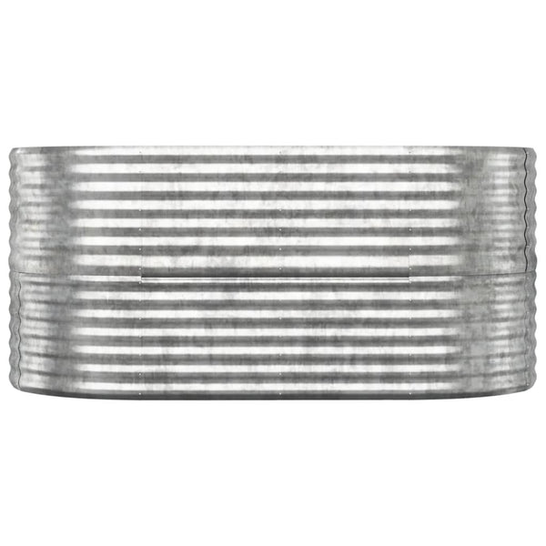 vidaXL Carré potager en acier galvanisé 152x80x68 cm argenté