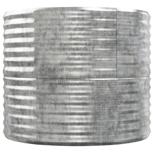 vidaXL Carré potager en acier galvanisé 152x80x68 cm argenté