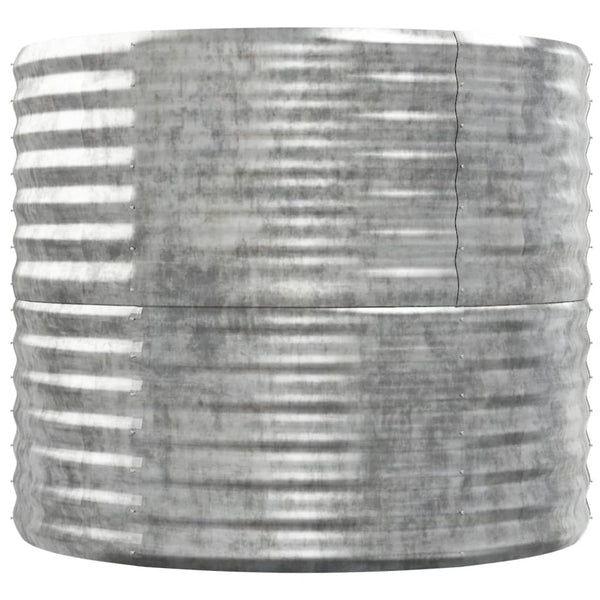 vidaXL Carré potager en acier galvanisé 152x80x68 cm argenté