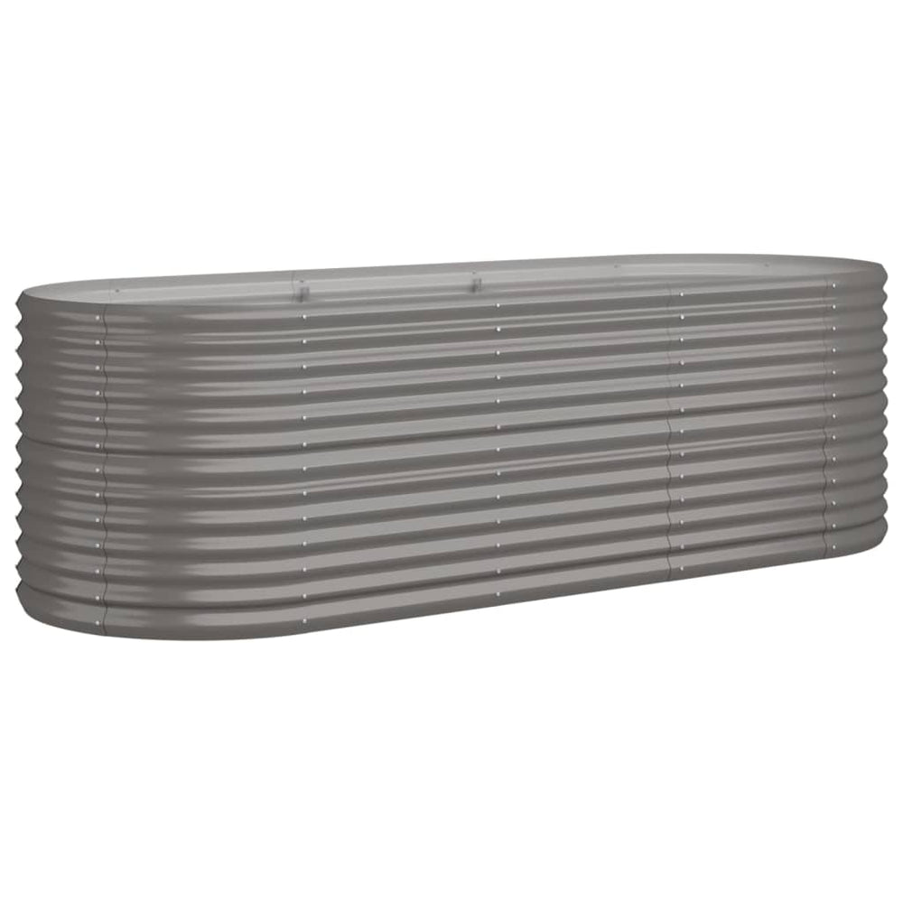 Verzinktes Stahl Hochbeet 224x80x68cm Grau