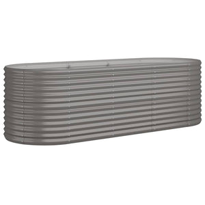 Verzinktes Stahl Hochbeet 224x80x68cm Grau
