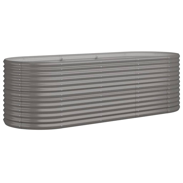 Verzinktes Stahl Hochbeet 224x80x68cm Grau