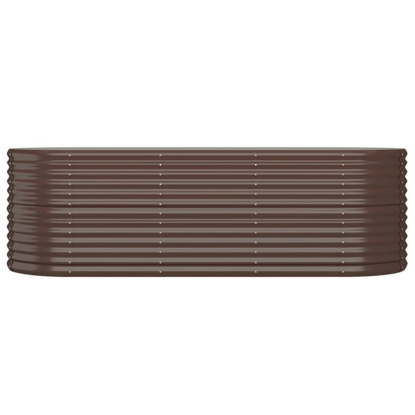 Verzinktes Stahl Hochbeet, 224 cm, Braun