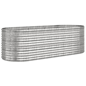 vidaXL Jardinière surélevée Acier galvanisé 224x80x68 cm Argenté