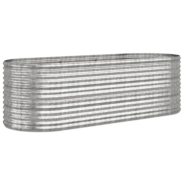 vidaXL Jardinière surélevée Acier galvanisé 224x80x68 cm Argenté