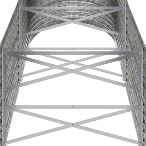 vidaXL Jardinière surélevée Acier galvanisé 224x80x68 cm Argenté