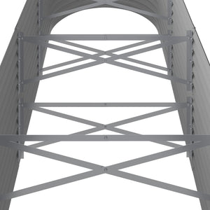 Verzinktes Stahl Hochbeet, 296 cm, Grau