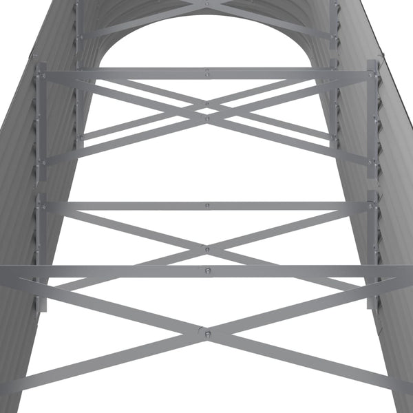 Verzinktes Stahl Hochbeet, 296 cm, Grau