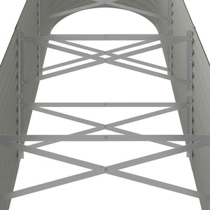 Verzinktes Stahl Hochbeet, 296 cm, Braun