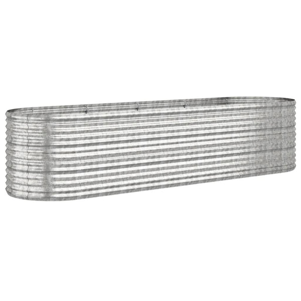 Verzinktes Stahl Hochbeet, 296 cm, Silber