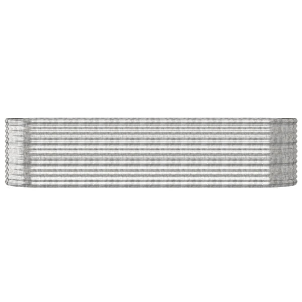 Verzinktes Stahl Hochbeet, 296 cm, Silber