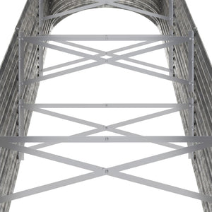 Verzinktes Stahl Hochbeet, 296 cm, Silber