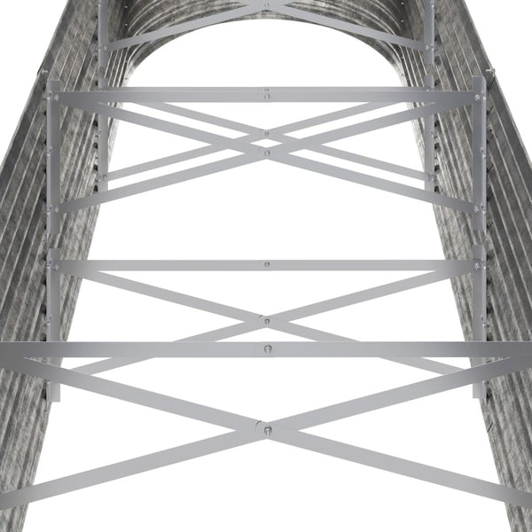 Verzinktes Stahl Hochbeet, 296 cm, Silber