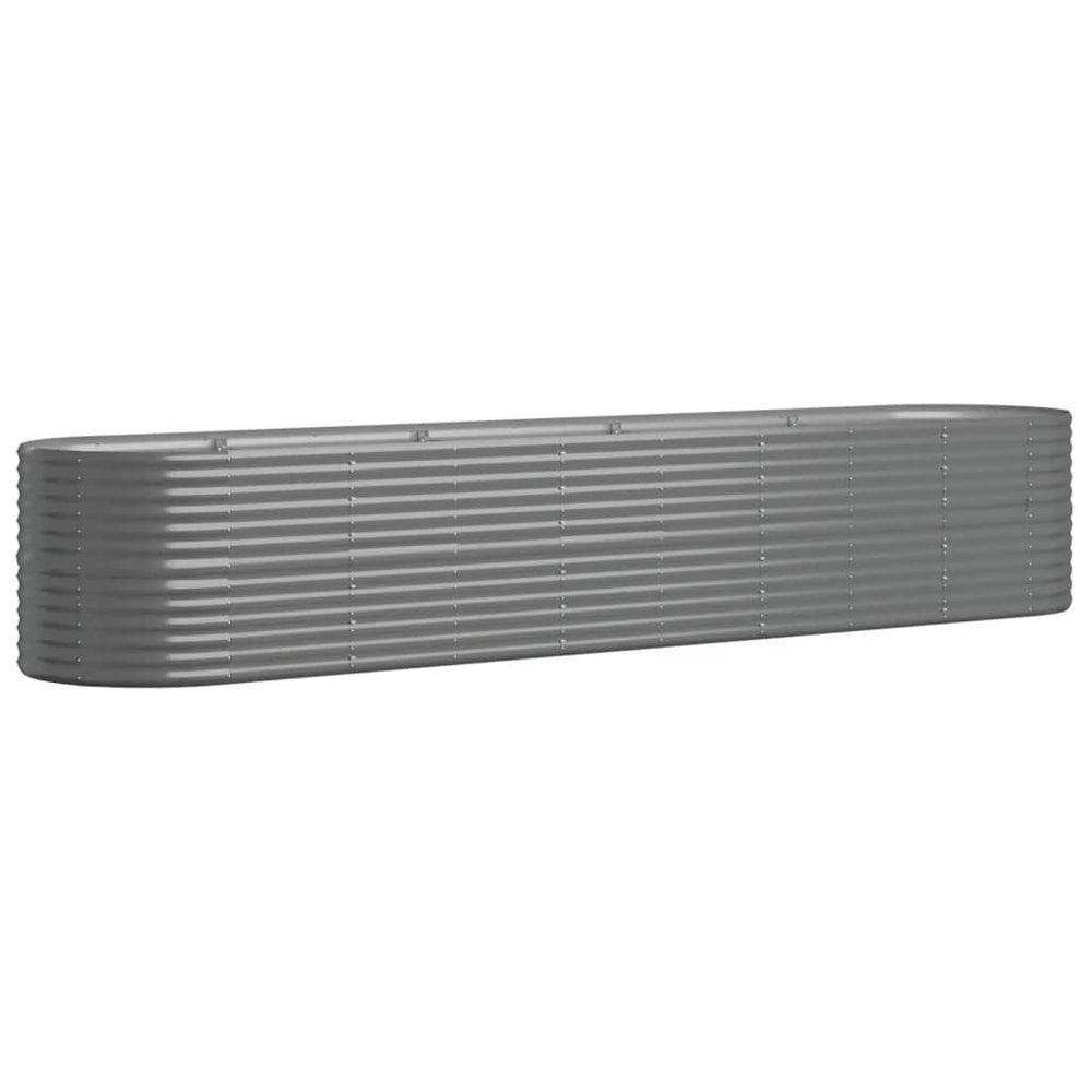Verzinktes Stahl Hochbeet, 368 cm, Grau