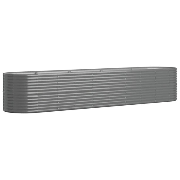 Verzinktes Stahl Hochbeet, 368 cm, Grau