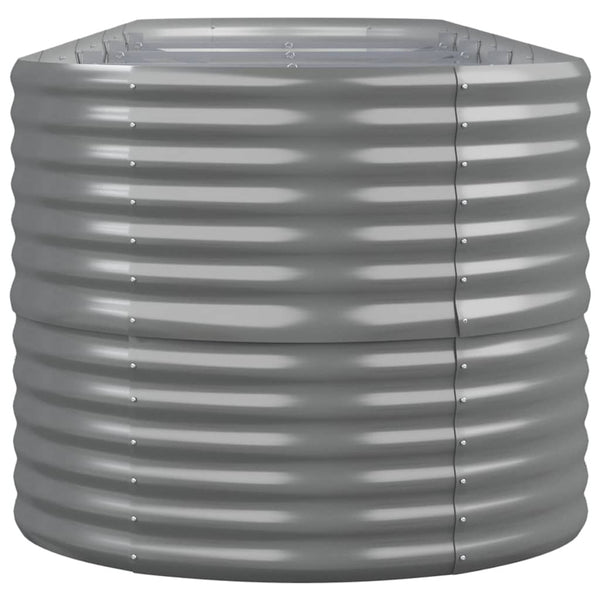 Verzinktes Stahl Hochbeet, 368 cm, Grau