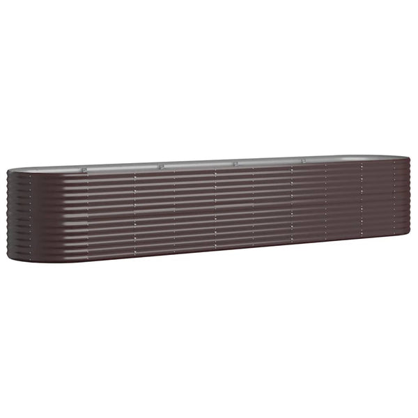 Verzinktes Stahl Hochbeet, 368 cm, Braun