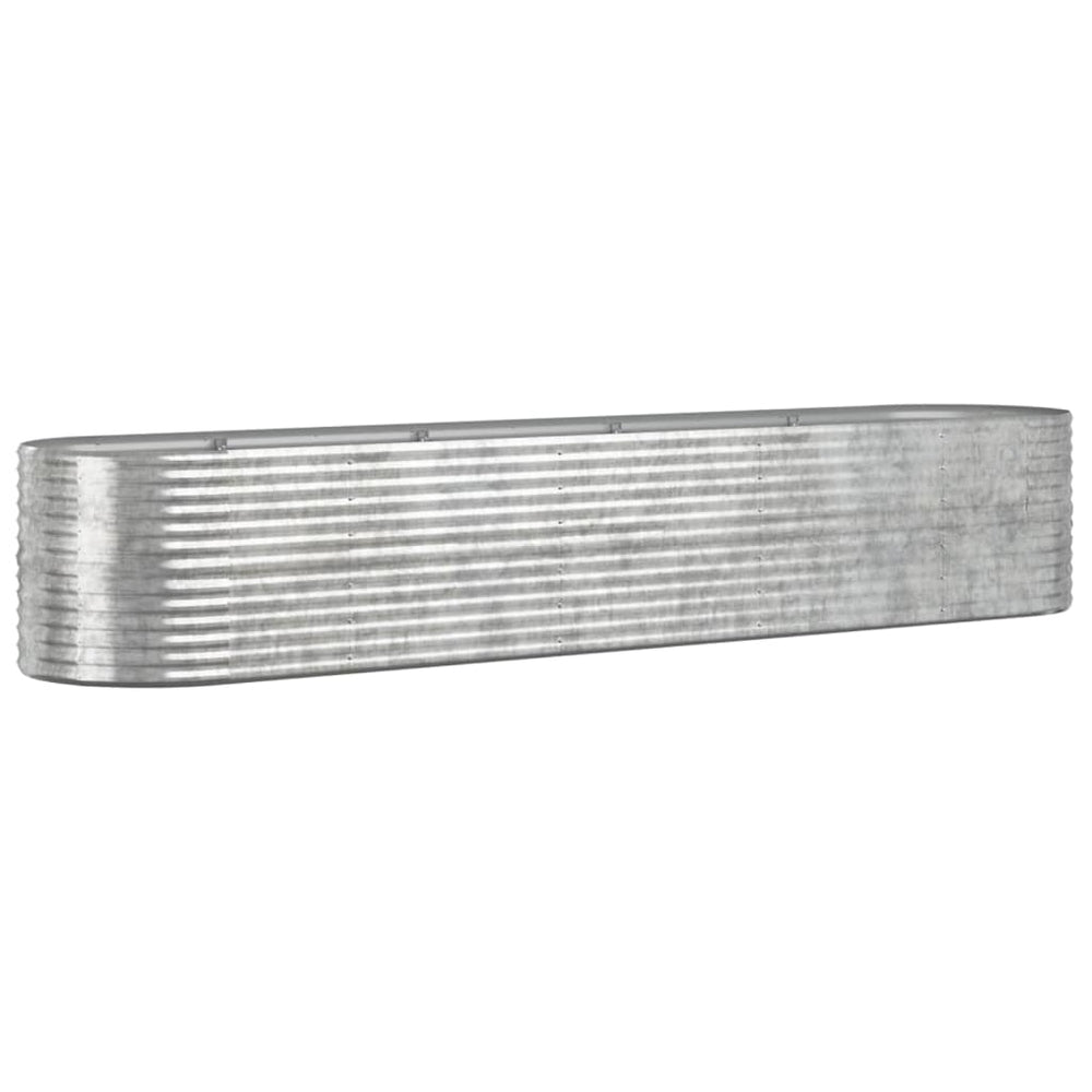 Verzinktes Stahl Hochbeet, 368 cm, Silber