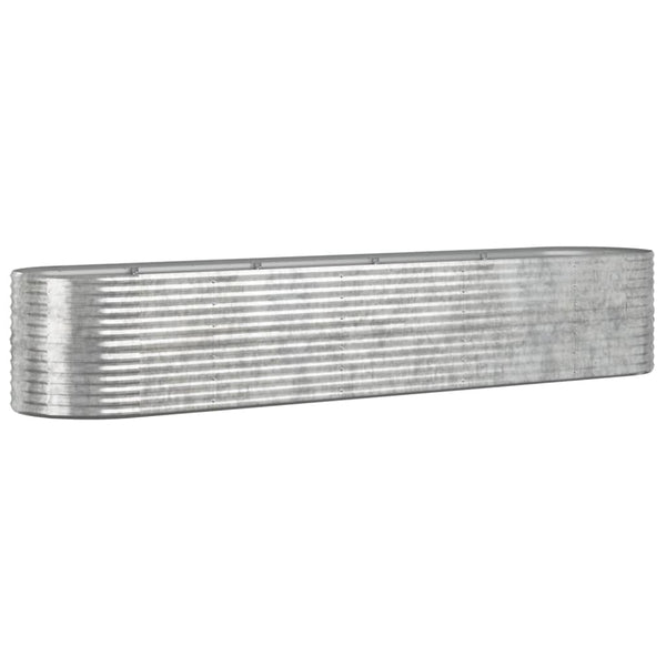 Verzinktes Stahl Hochbeet, 368 cm, Silber
