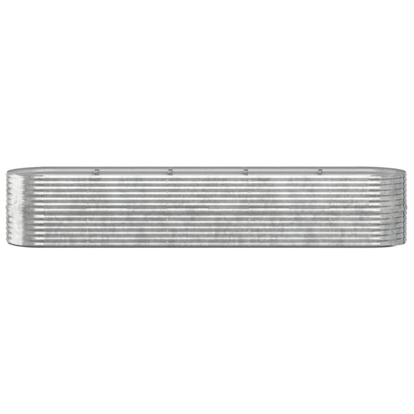 Verzinktes Stahl Hochbeet, 368 cm, Silber