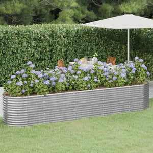Verzinktes Stahl Hochbeet, 368 cm, Silber