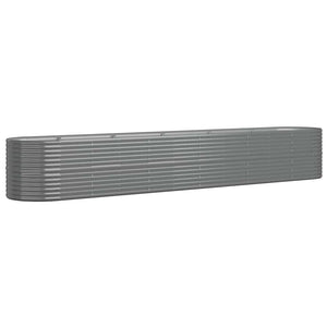 Verzinktes Stahl Hochbeet, 440 cm, Grau