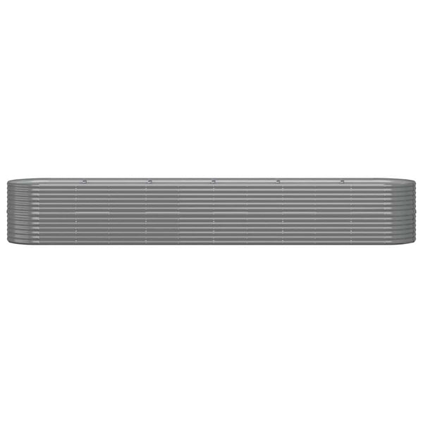 Verzinktes Stahl Hochbeet, 440 cm, Grau