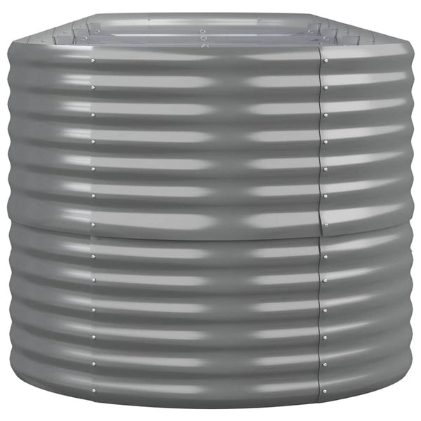 Verzinktes Stahl Hochbeet, 440 cm, Grau