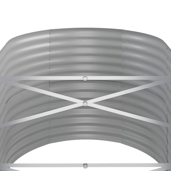 Verzinktes Stahl Hochbeet, 440 cm, Grau