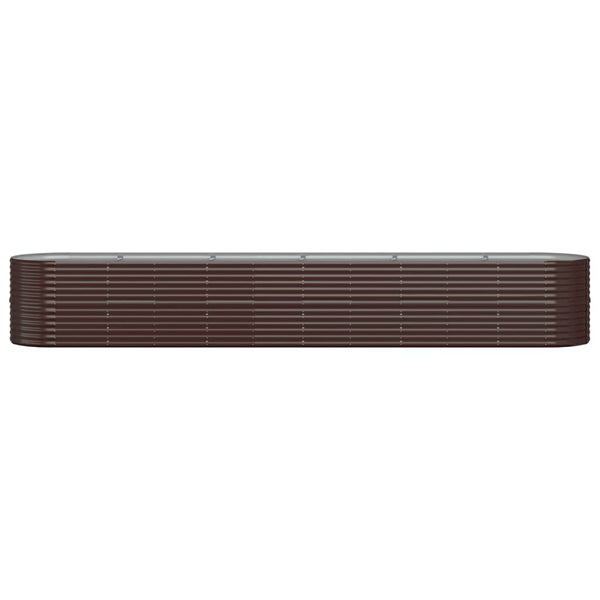 Verzinktes Stahl Hochbeet, 440 cm, Braun