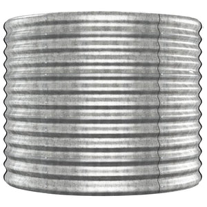 Hochbeet aus pulverbeschichtetem Stahl, 512x80x68 cm, Silber