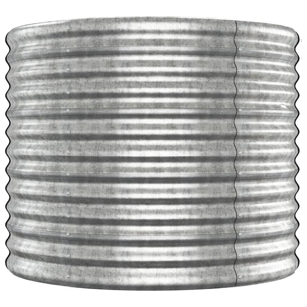 Hochbeet aus pulverbeschichtetem Stahl, 512x80x68 cm, Silber
