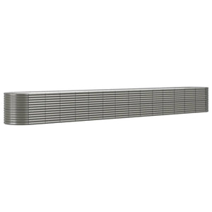Graues Stahl Hochbeet 620x80x68 cm